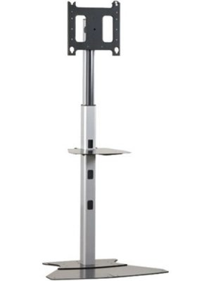 4FT - 7FT LARGE FP FLOOR STAND W UNIV BRACKET SILVER CUST PAYS FRT