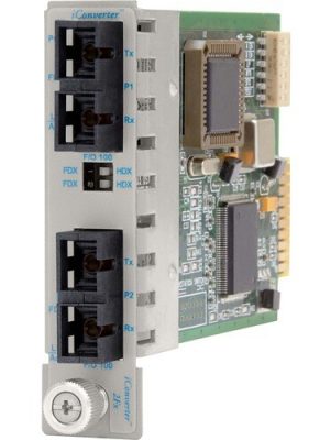 100 BASE-FX 2X FIBER ETHERNET ICONVERTER 2FX 2PORT SCSM 1310 60KM