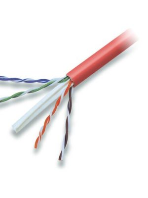 1000FT CAT6 RED PLENUM SOLID 4PR 24AWG BULK CABLE