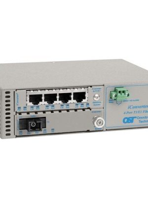ICONVERTER 4T1 SF MUX 4X T1/E1 SC/SM TX15/RX13/40KM MUX SA UNIV AC