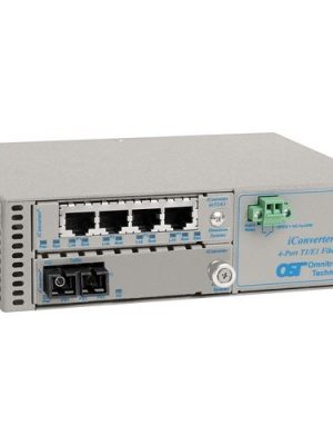 ICONVERTER 4T1 MUX 4X T1/E1 TO SC/SM/1.3/30KM MUX SA 48VDC