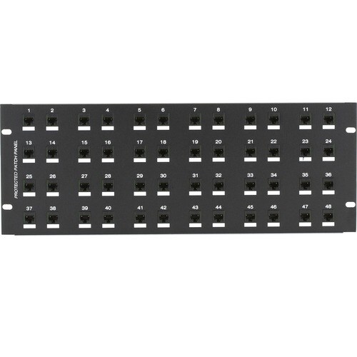 48-PORT CAT6 SURGE-PROTECTED PA TCH PANEL 4U