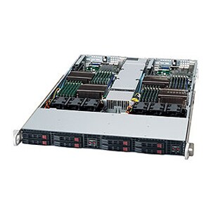BLACK 1U TWIN SC809T W/ 1200W P WS