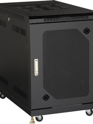 15U SPLIT REAR DOOR CAB 24INW X 40IND MESH FRONT