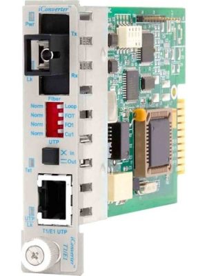 1X T1/E1 RJ45/RJ48 COPPER FIBER ICONVERTER SC SMSF 1310/1550NM 20KM