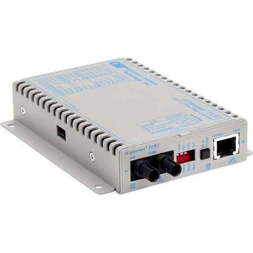 1X T1/E1 RJ45/RJ48 COPPER FIBERICONVERTER ST SM 1310 30KM US WIDE