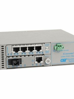ICONV 4X T1/E1+10/100-SC/SM TX15/RX13/20KM MUX STAND ALONE AC