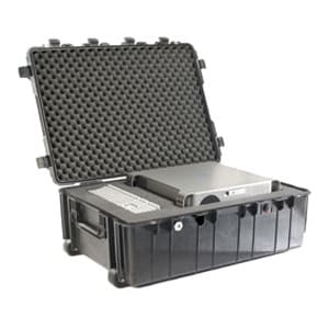 1730 TRANSPORT CASE BLK W/FOAM WITH WHEELS 34X24X12.5