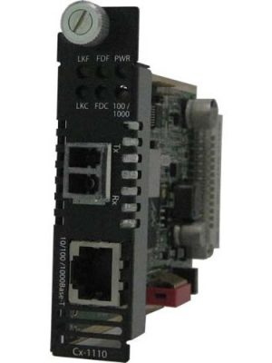 C-1110-S2LC10 MEDIA CONVERTER 10/100/1000-1000B-LX 10K 1310NM 2LC
