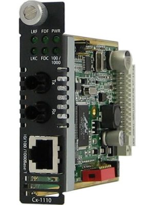C-1110-S2ST10 MEDIA CONVERTER 10/100/1000-1000B-LX 2ST 1310NM 10K
