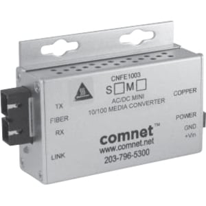 100MBPS MEDIA CONVERTER A ST CONN AC/DC PWER MM 1 FIBER