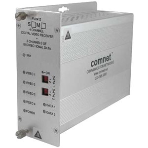 4CH DIGITAL ENCODED VIDEO RECEIVER + 2 BI-DIRECTIONAL DATA MM