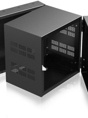 STAND-ALONE WALL RACK WITH ADJUSTABLE RAILS 15IN DEEP 10RU