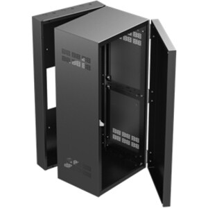 STAND-ALONE WALL RACK WITH ADJUSTABLE RAILS 15IN DEEP 24RU