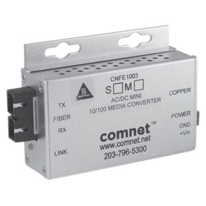 100MBPS MEDIA CONVERTER B ST CONN AC/DC PWER MM 1 FIBER