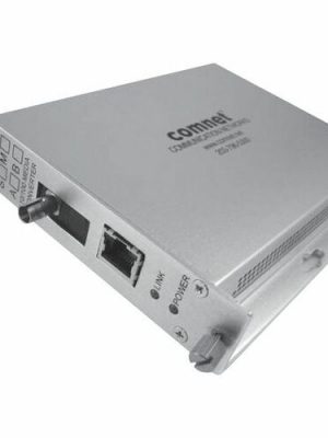 100MBPS MEDIA CONVERTER A ST CONN AC/DC PWER SM 1 FIBER
