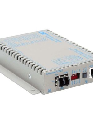 1X T1/E1 RJ45/RJ48 COPPER FIBER ICONVERTER LC MM 5KM WM UNIV AC