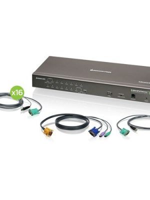 16PORT KVM SWITCH INCLUDE 16USB KVM CABLES TAA