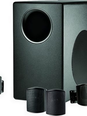 C50PACK-WH 200W SUBWOOFER SATELLITE SYSTEM W 4 SPEAKERS WHITE