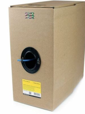 1000FT BLUE CAT6 CABLE PLENUM BULK SOLID ETHERNET CABLE SPOOL