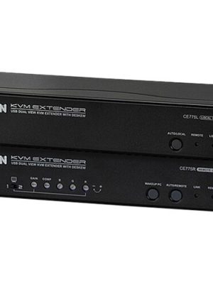 1-LOCAL 1-REMOTE USB CE775 DUAL VIEW KVM EXTENDER WITH DESKEW