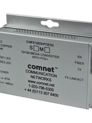 COMMERCIAL 100MBPS MEDIA CONVTR ST MM 1 FBR INBIN POE PS INCL 60W