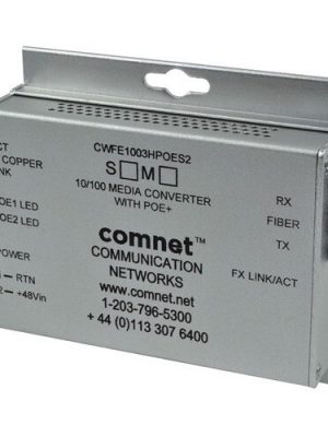 COMMERCIAL 100MBPS MEDIA CONVTR ST MM 1 FBR INAIN POE PS INCL 60W