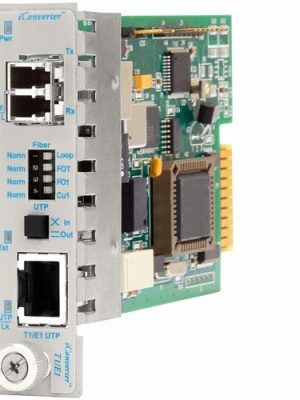 T1/E1 COPPER RJ45/RJ48 TO LC/MM 1310NM/5KM ICONVERTER MODULE