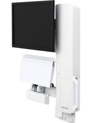 SIT STAND VERTICAL LIFT KEYB FOLDED UP WHT /24IN DISP