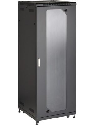 42U SPLIT REAR DOOR CAB 36INW X 32IND TEMPERED GLASS FRONT