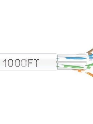 1000FT CAT6A 650MHZ SOLID BULK CABLE UTP CMP WHITE
