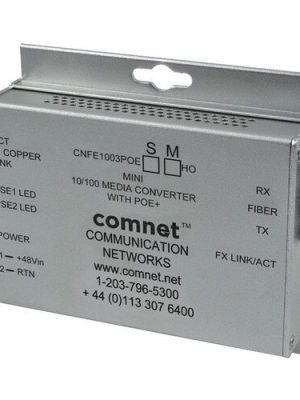 HARDENED 100MBPS MEDIA CONVTR MM 1 FBR INAIN UNIT 48V POE PS 30W