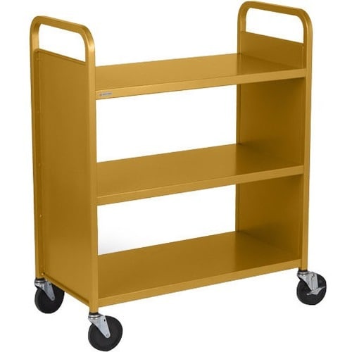 BKTRK DOUBLE-SIDE 3 FLAT SHELVE 5IN CASTERS ANTHRACITE PAINT