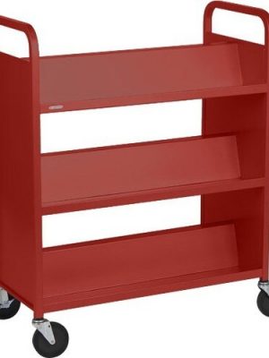 DURO SERIES BKTRK 3 SLANTED SHELVE 5IN CASTERS PUTTYBEIGE PAINT