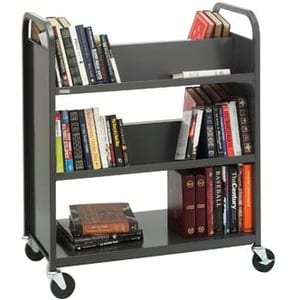 DURO SERIES BKTRK 3 SLANTED SHELVE 5IN CASTERS RAVEN PAINT