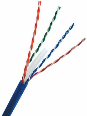 1000FT CAT6A SHIELDED BLUE 23AWG SOLID BARE COPPER