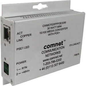 COMMERCIAL 100MBPS MEDIA CONVTR SFP REQUIRED 48V POE PS INCL 60W