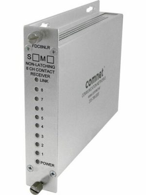 8CH CONTACT CLOSURE RECEIVER NON-LATCHING SM 1 FIBER