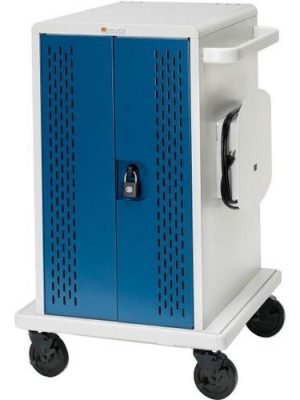 36UNIT CHROMEBOOK CHARGING CART SWIVEL CASTERS BACK ACCESS PANEL