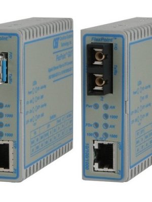 Omnitron Systems 10/100/1000 / GIGABIT SFP FIBER FLEXPOINT GX/T PORT US AC WIDE TEMP 4719-1W