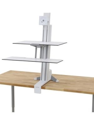 WORKFIT-S BRIGHT WHITE SINGLE HD WITH WORKSURFACE+