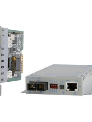 ICONVERTER T1/E1 RJ45/48 COPPERTO FIBER LC MM 1310NM 5KM WIDE TEMP