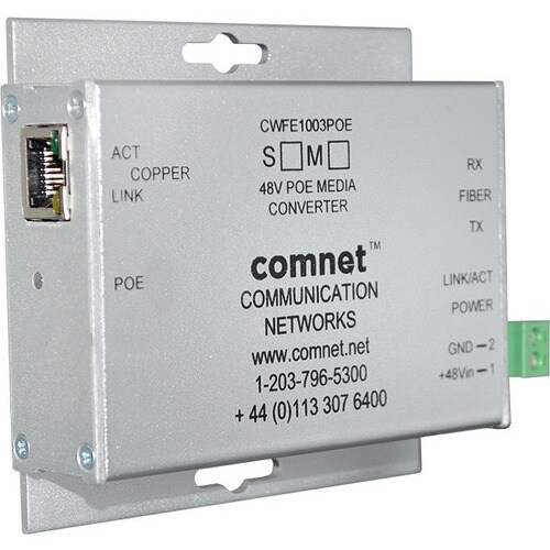 100MBPS MEDIA CONVERT MM 1 FIBER A 48V POE PWR SPLY W/ 60W OUT