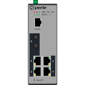Perle Systems IDS-305F-TSD40XT 4PORT MANAGED SWITCH GE RJ1 FE ST SM 40KM XTEMP 07012580