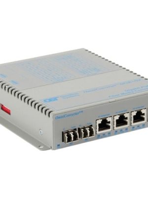 OMNICONVERTER 4X 10/100/1000T POE+ TO 2X 1000X LC MMF GPOE+/SX US