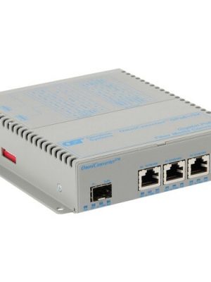 OMNICONVERTER 4X 10/100/1000T POE+ TO 100/1000X SFP GPOE+/SX US
