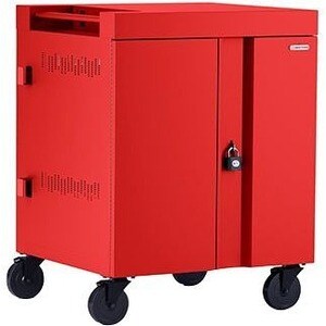 CUBE CHARGE CART 32 AC RED FIN 32 DEVICES BACK PANEL 1.4INW SLOTS