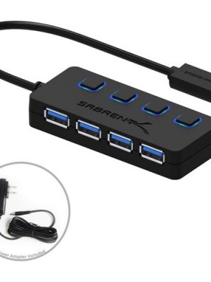 40PK 4PORT HB-UMP3 USB 3.0 HUB W/ INDIVIDUAL POWER SWITCHES