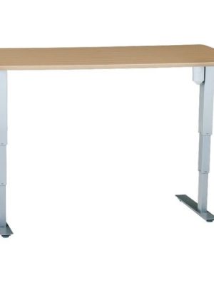 60-30IN MELAMINE BEECH VENEER TABLETOP WITH STEEL FRAME SILVER