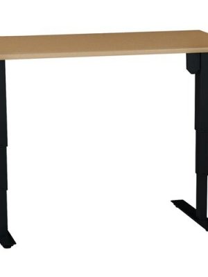48IN MELAMINE BEECH VENEER TABLETOP WITH STEEL FRAME BLACK